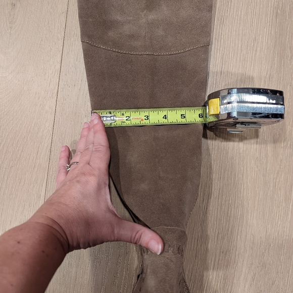 Vince Camuto Tall Suede Riding Boots in Taupe - Picture 15 of 16